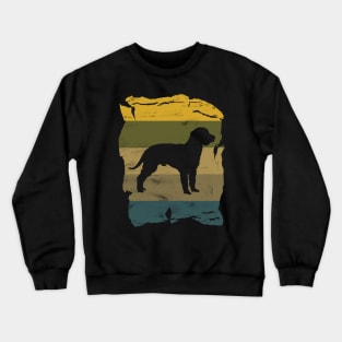 American Water Spaniel Distressed Vintage Retro Silhouette Crewneck Sweatshirt